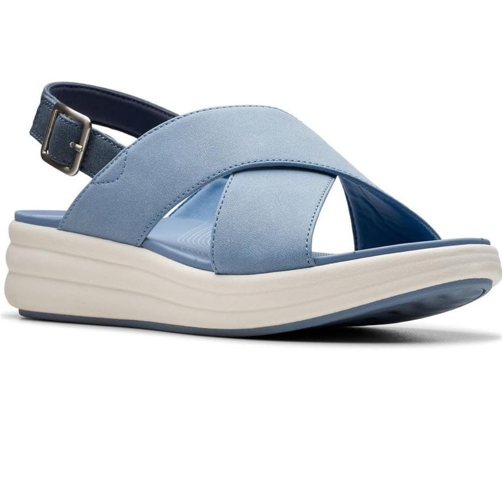 Clark's Cloudsteppers women's sandals NWT 11W drift sun denim blue
